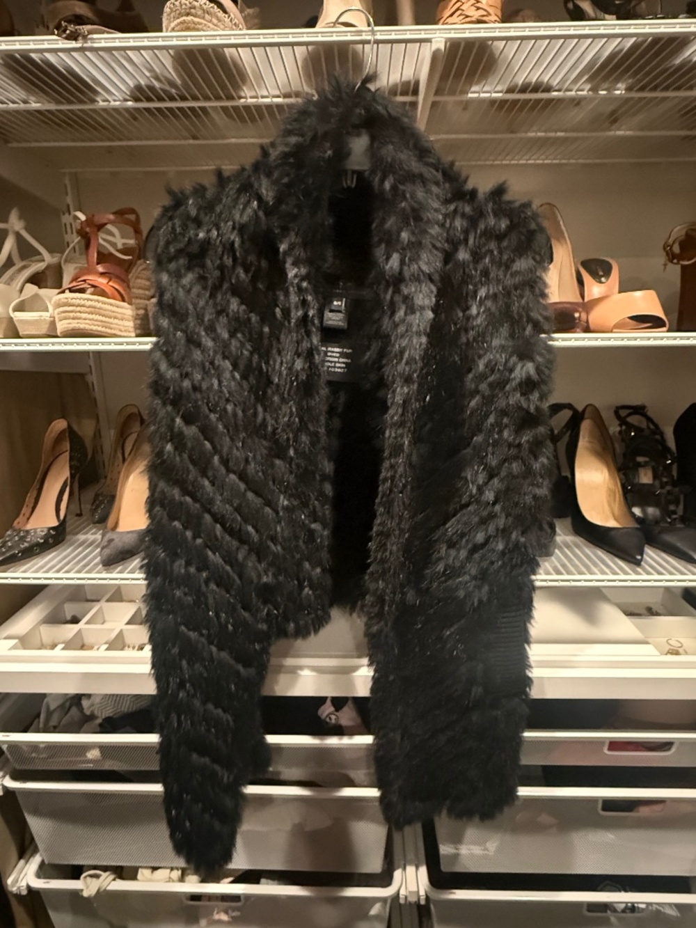 Marc by Marc Jacobs Rabbit Fur Vest OS